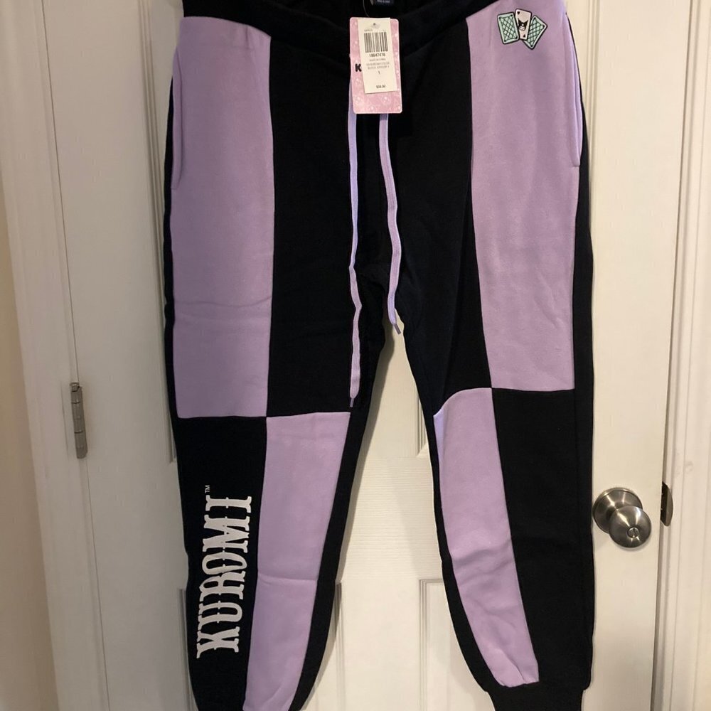 NWT Kuromi Fourtune Teller Color Block Sweatpants